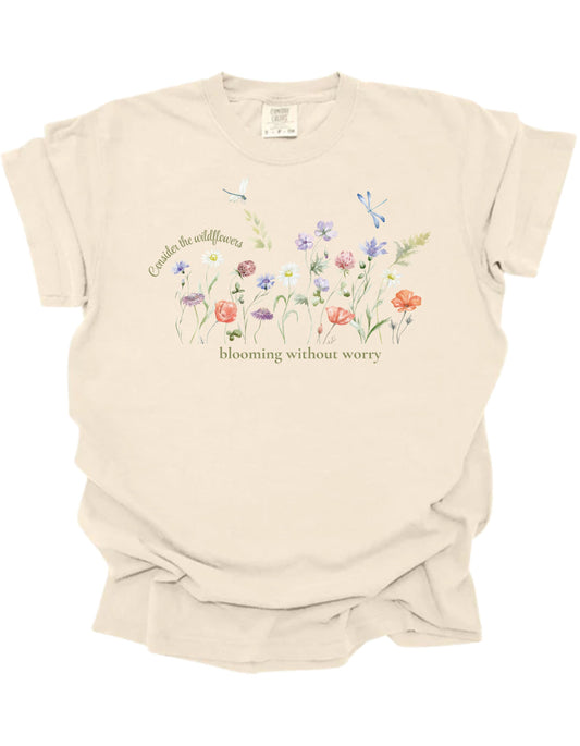 Wild and Worry Free  Comfort Colors Tee