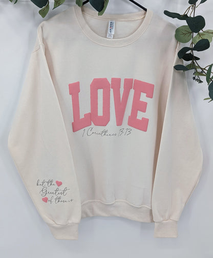 1 Corinthians 13:13 Love Crew Neck