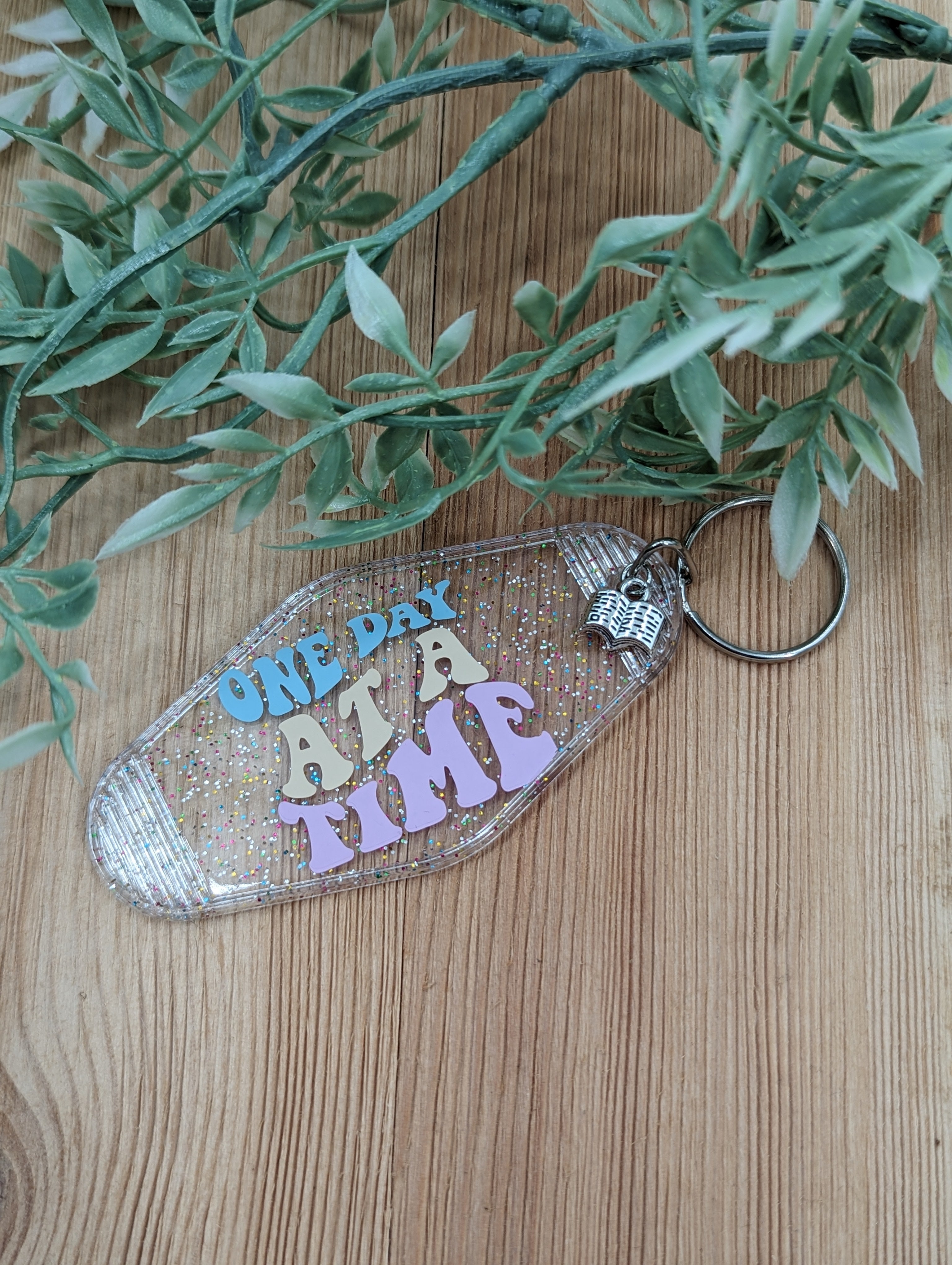 One Day at a Time Keychain
