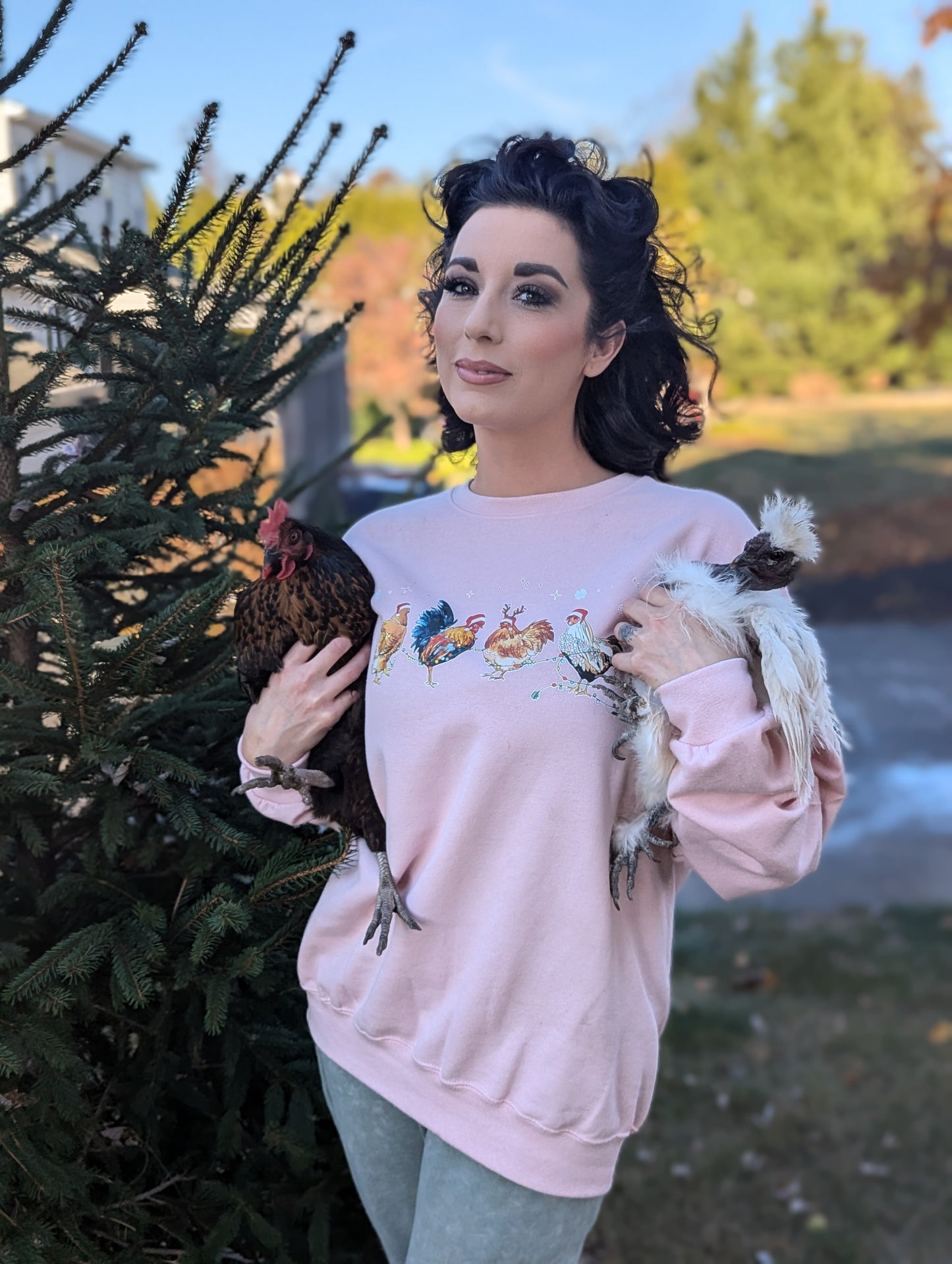 Festive Chicken Crew Neck