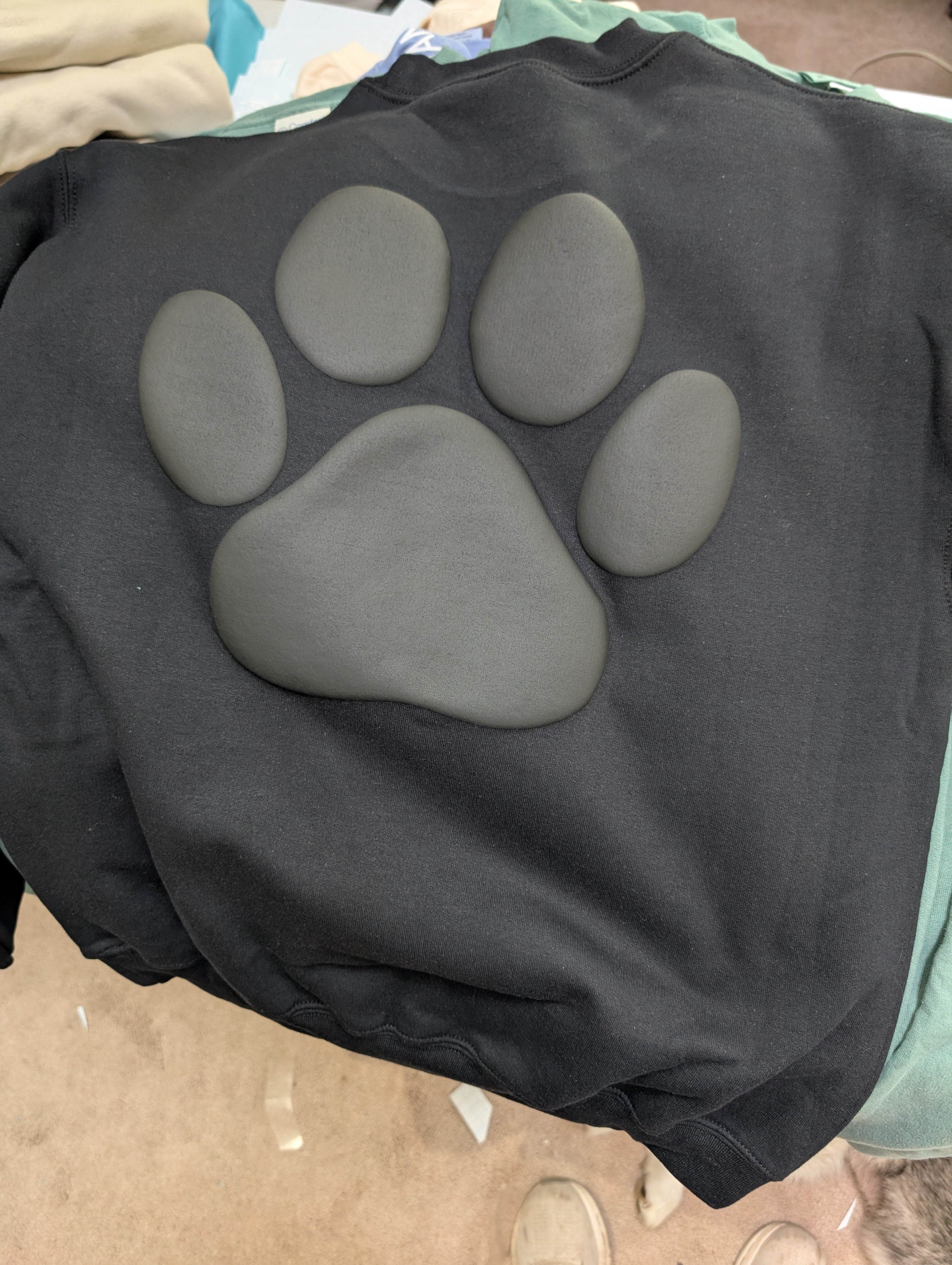 Puff Comfort Colors Paw Print Tee