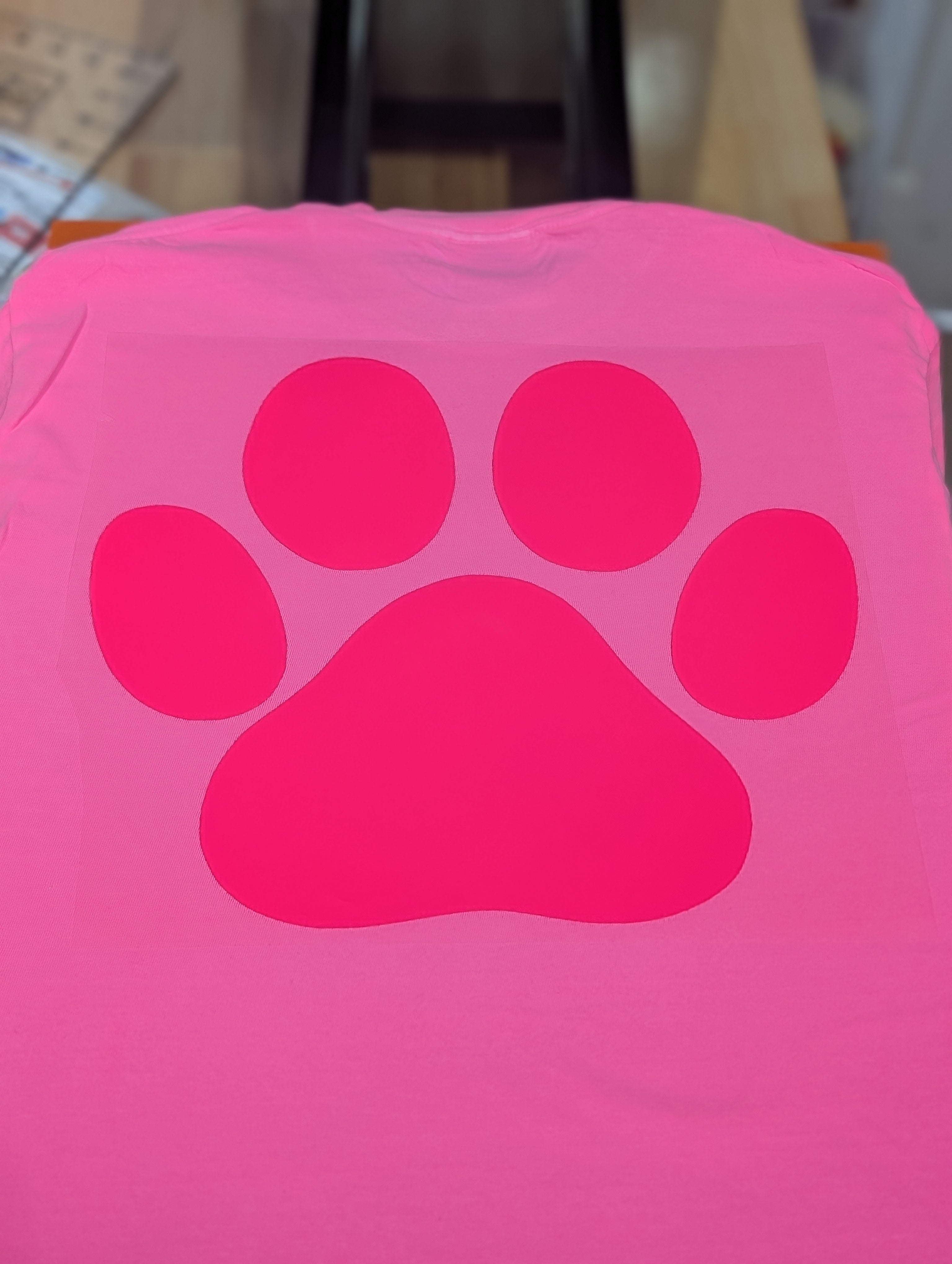 Puff Comfort Colors Paw Print Tee