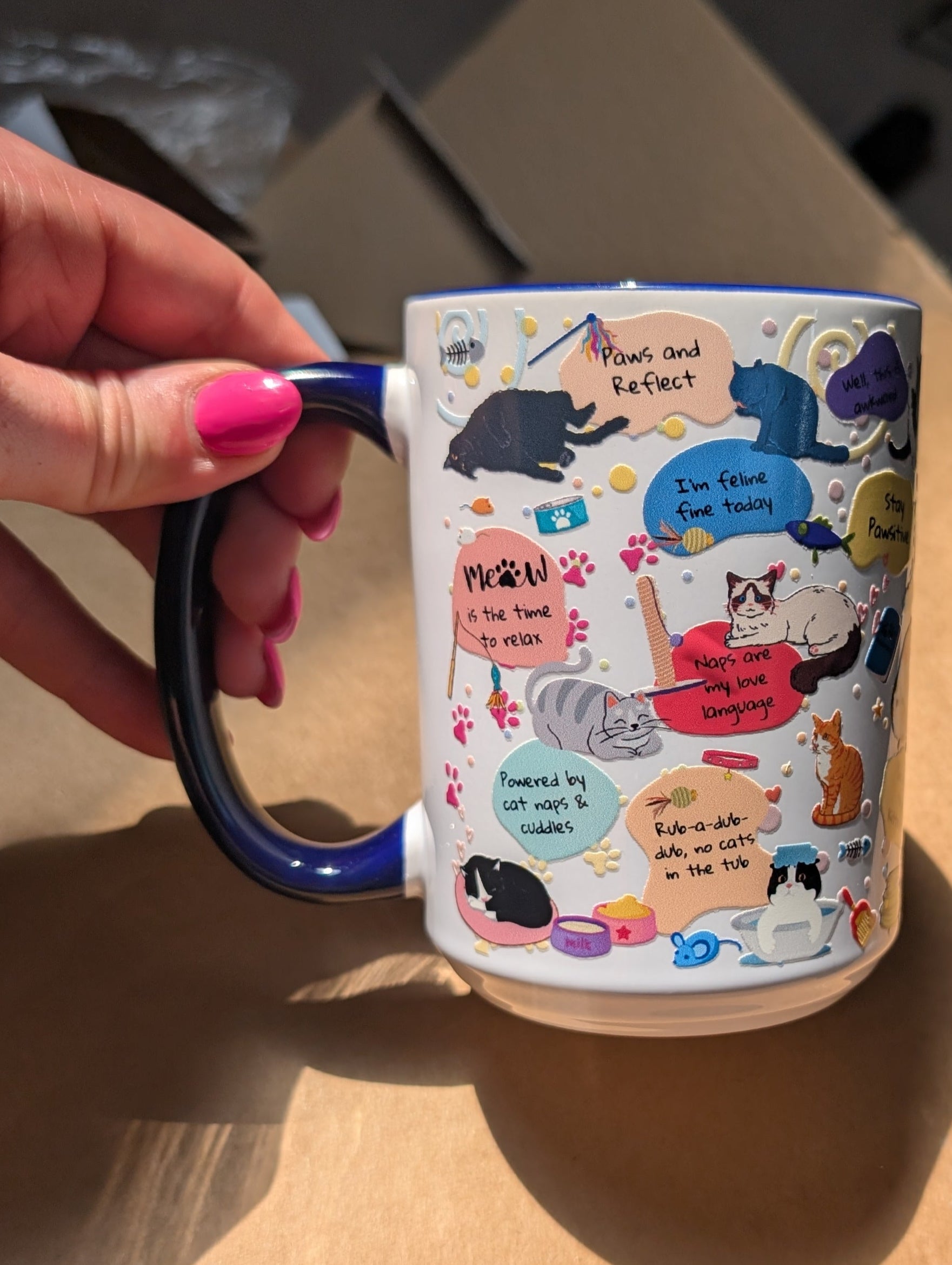 Cat Doodles Mug 15oz