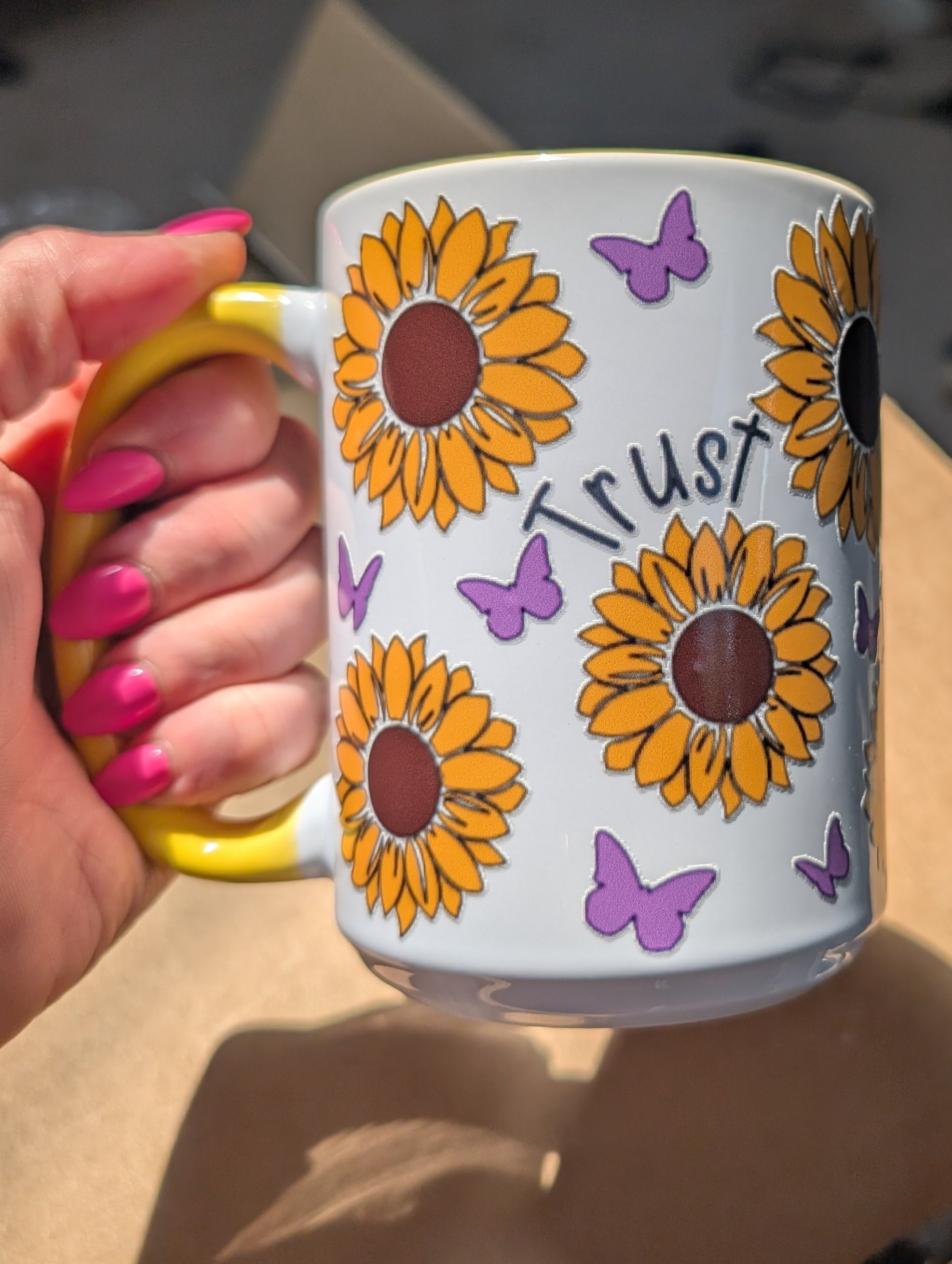 Trust the Process Sunflower Mug 15oz