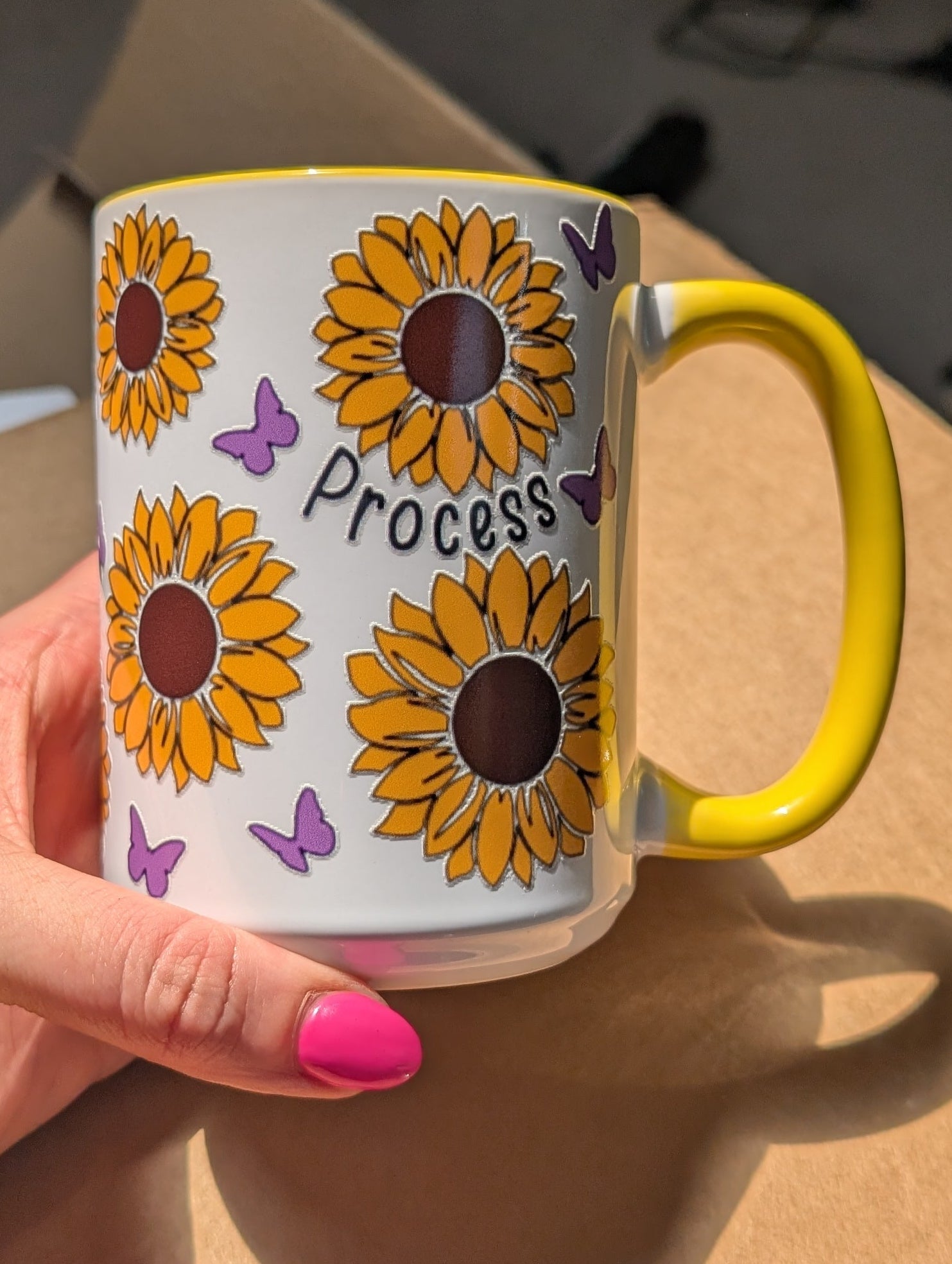 Trust the Process Sunflower Mug 15oz
