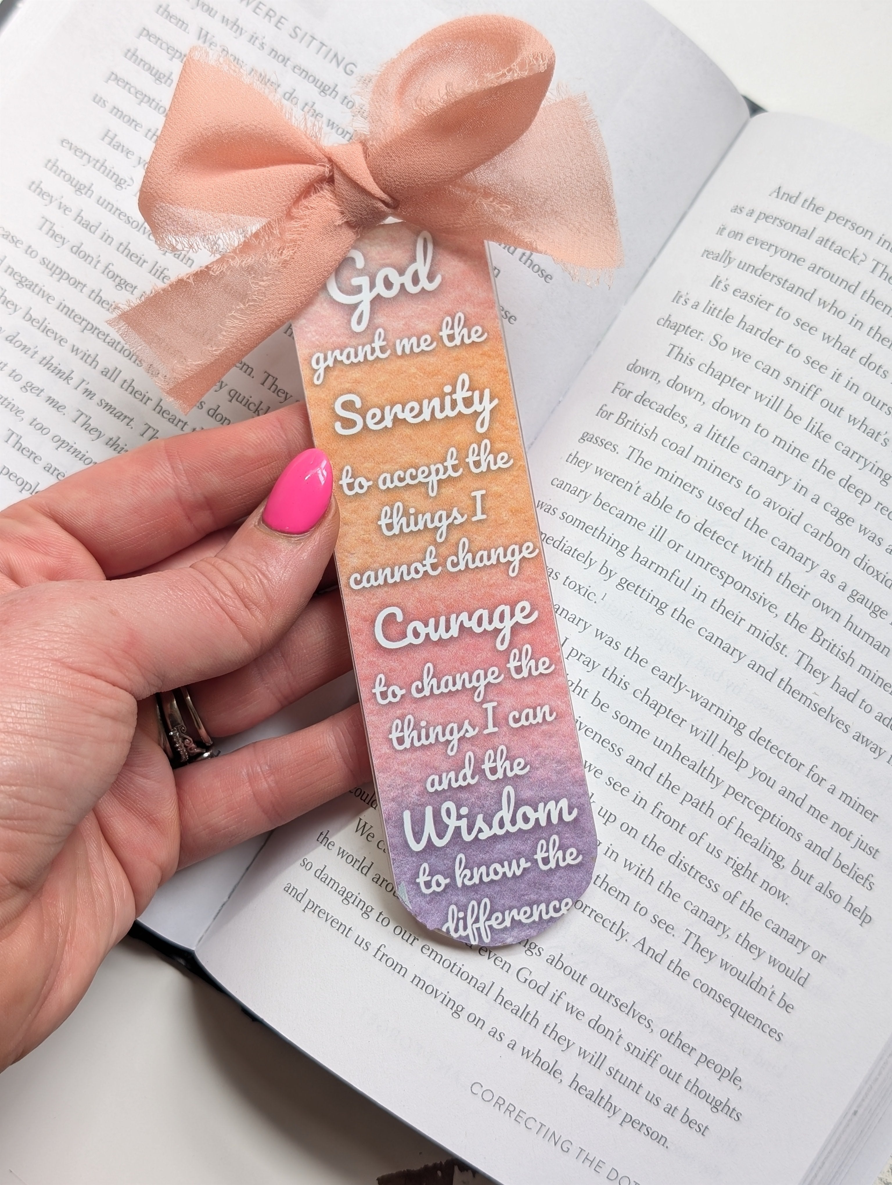 Serenity Prayer Book Mark