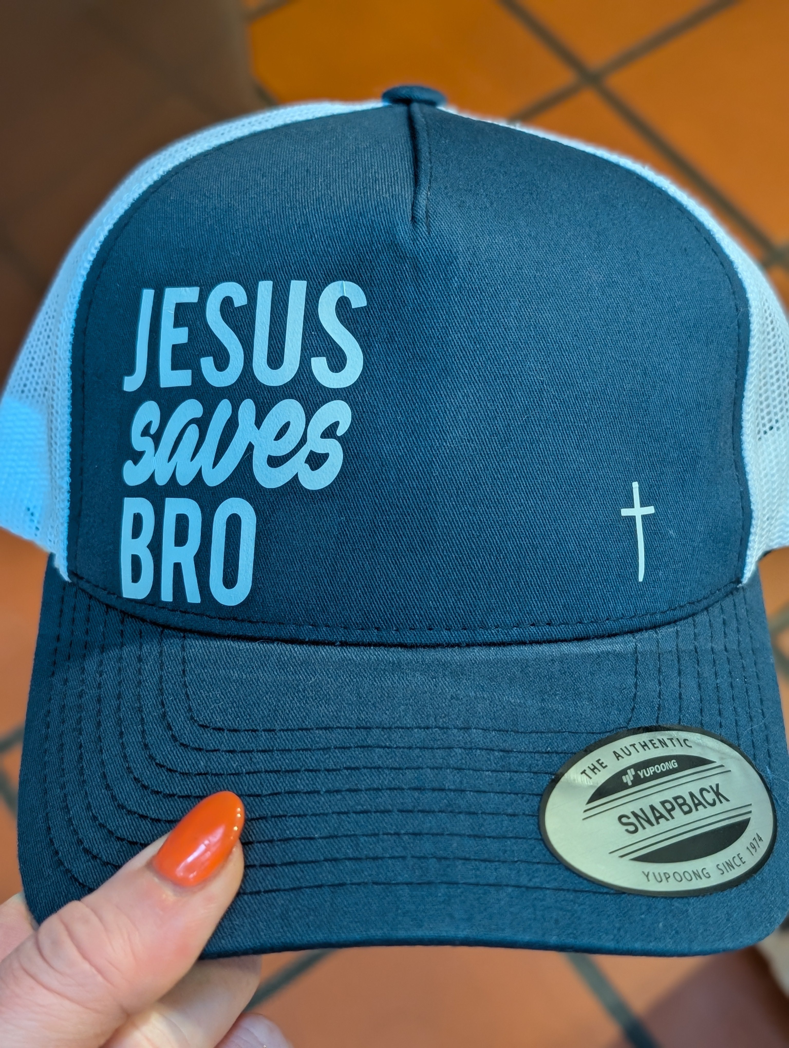 Jesus Saves Bro Trucker Hat