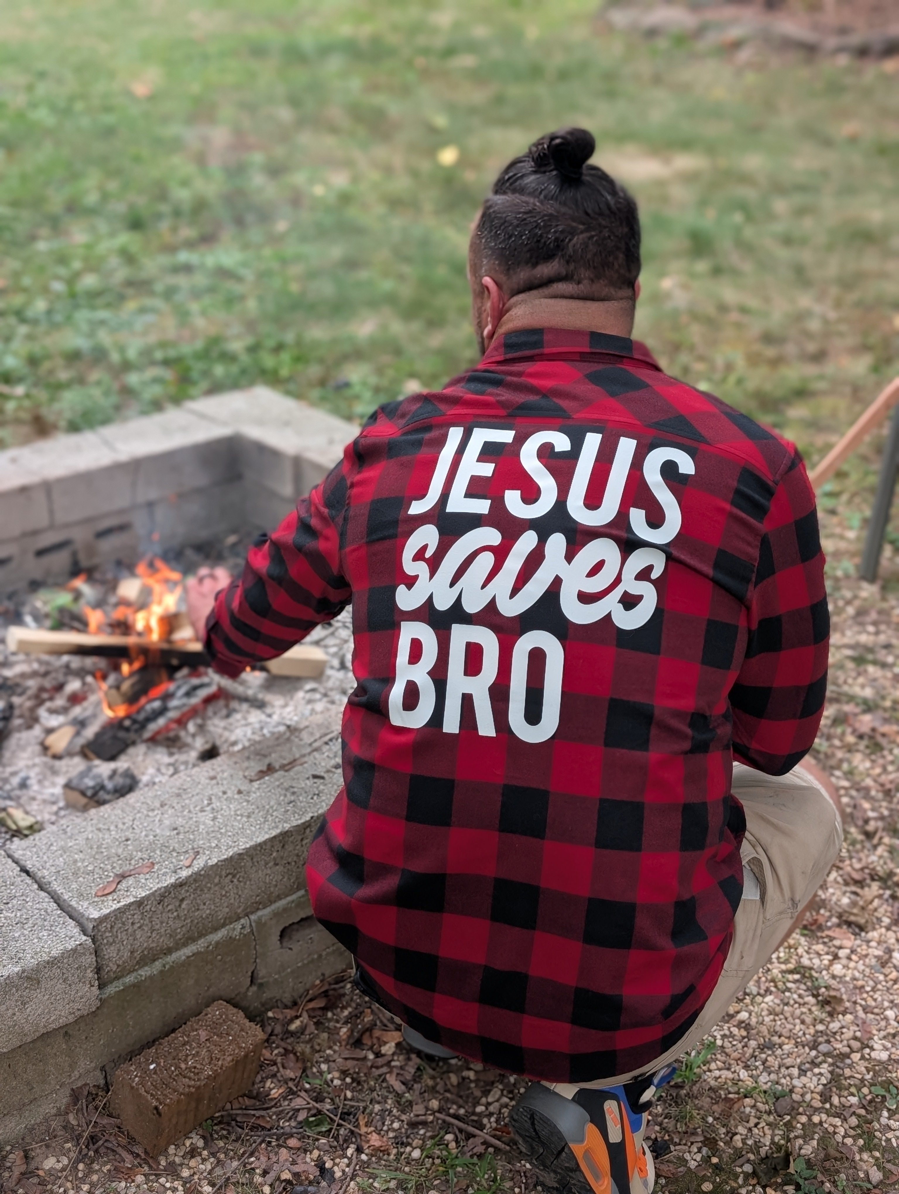 Jesus Saves Bro Flannel