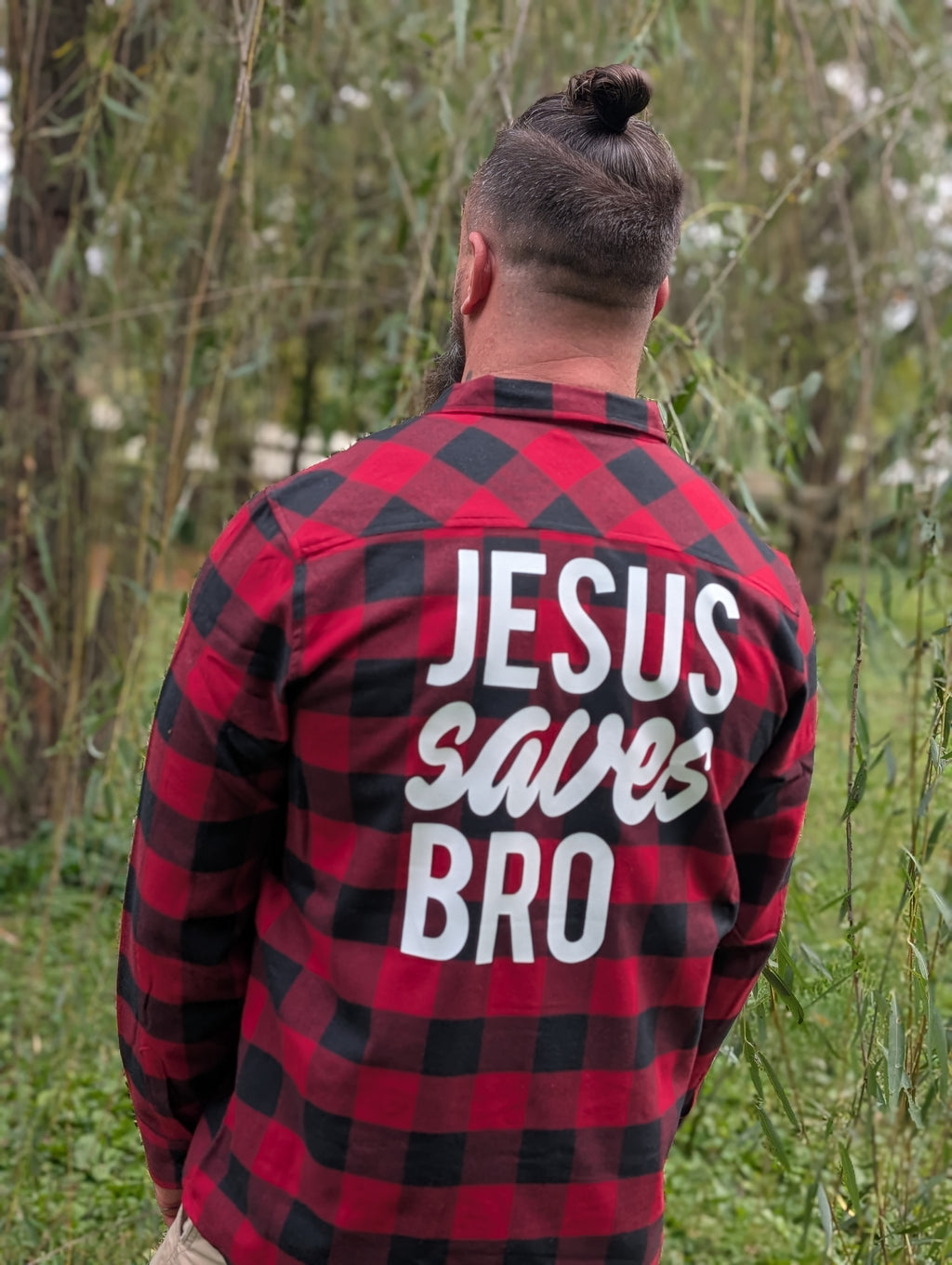 Jesus Saves Bro Flannel