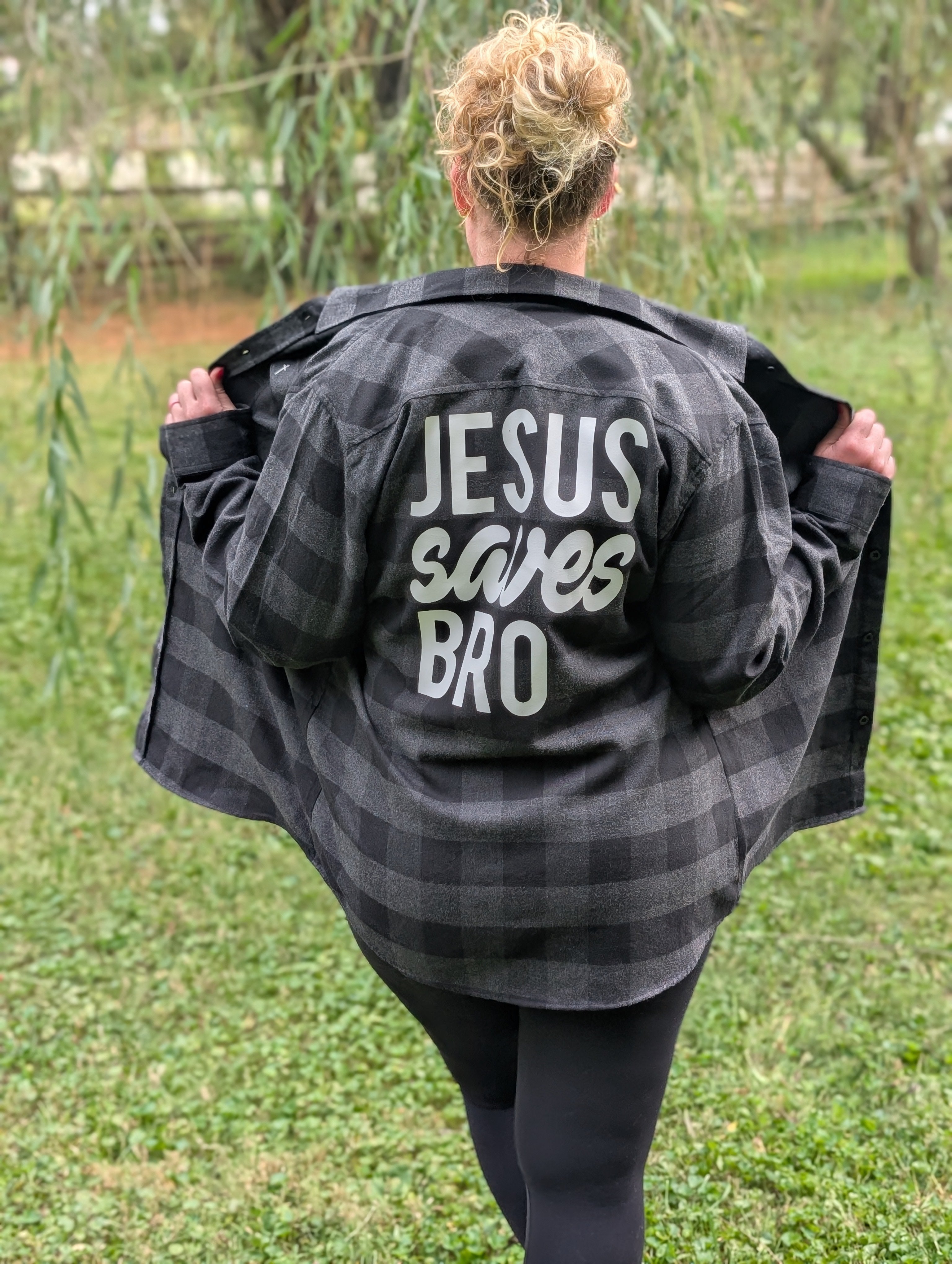 Jesus Saves Bro Flannel