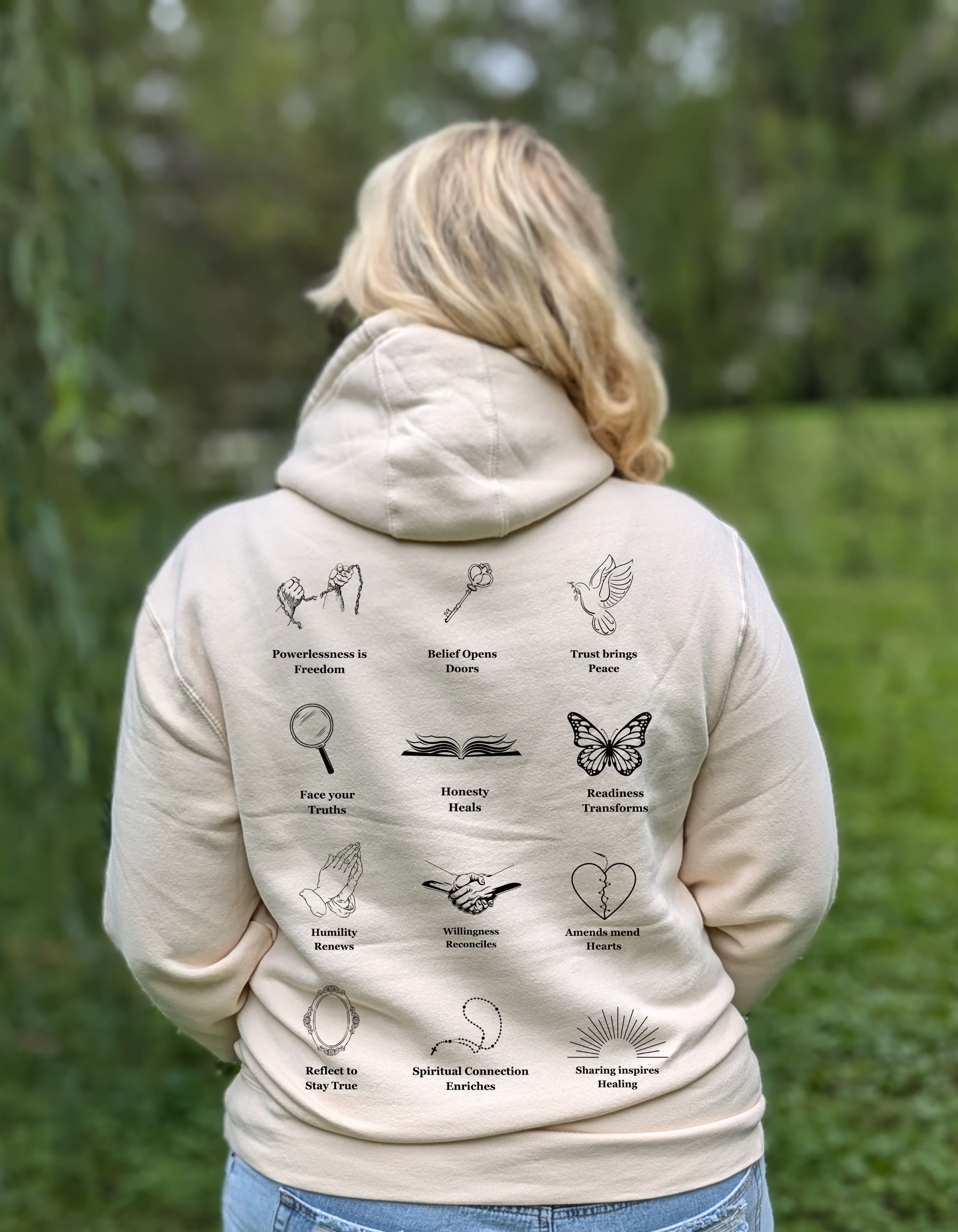 Alcoholics Anonymous 12 steps Hoodie