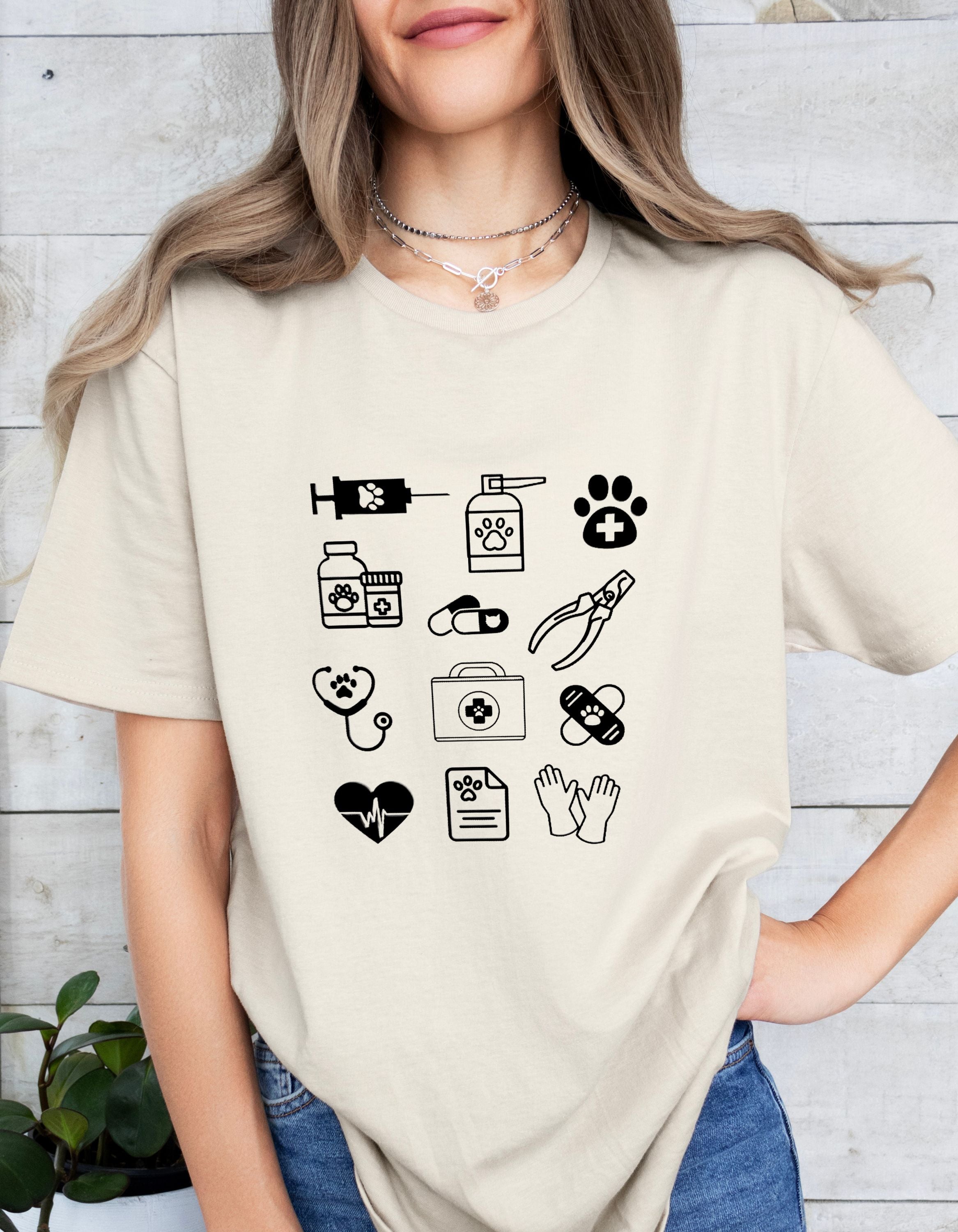 Vet Tech Doodles Tee