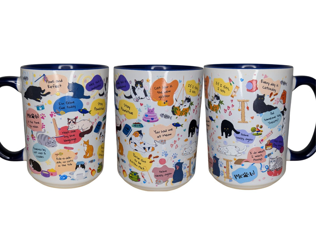 Cat Doodles Mug 15oz