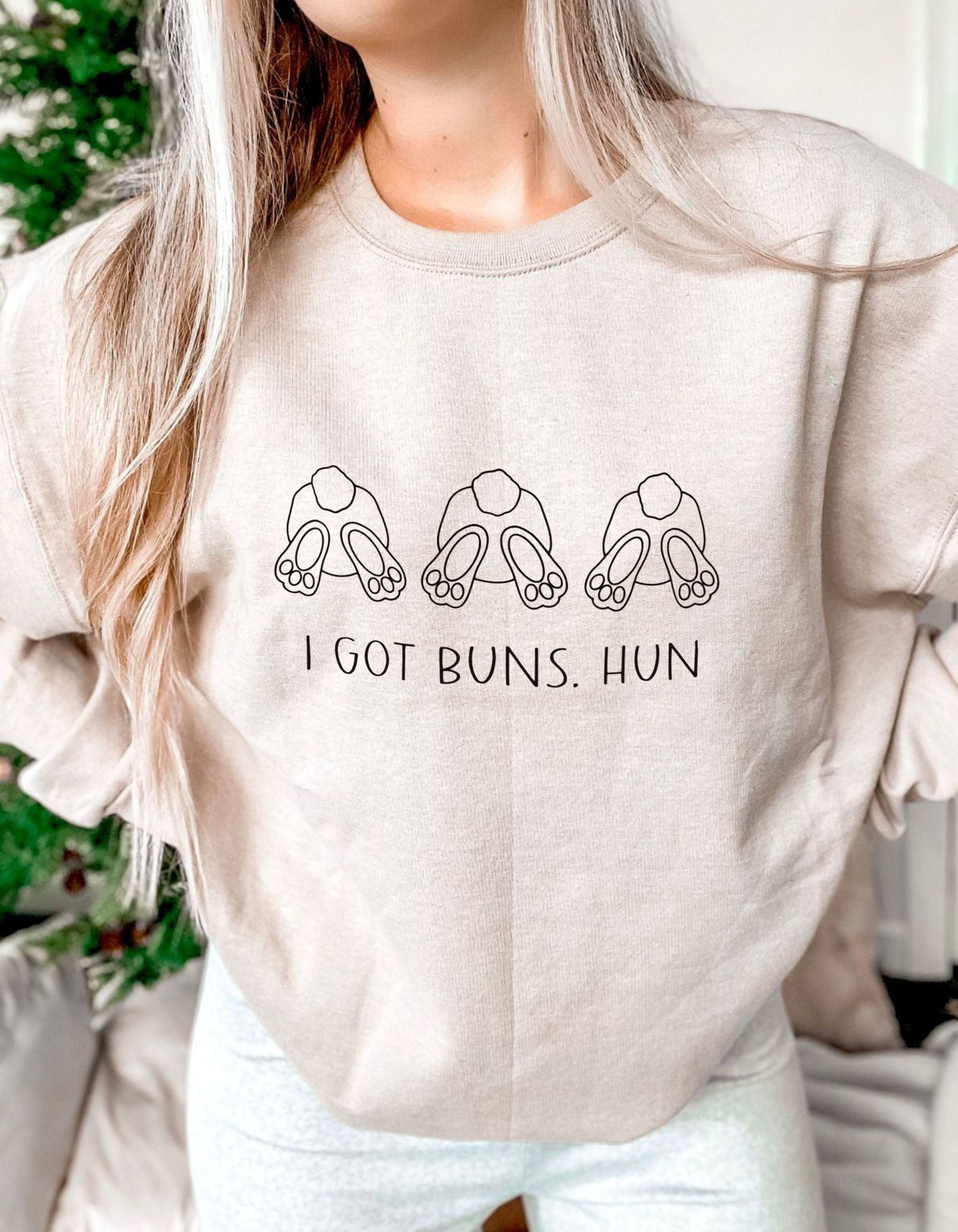 Cute Bunny Shirt Bunny Gift for Women I Got Buns Hun Shirt Gift for Bunny Mama Funny Shirt for Bun Lover Gift for Wife Cute Bunny Shirt