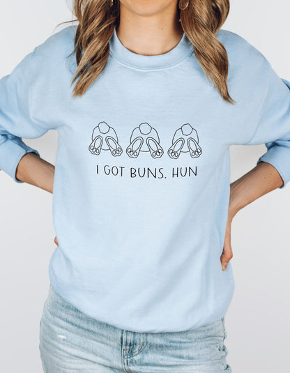 Cute Bunny Shirt Bunny Gift for Women I Got Buns Hun Shirt Gift for Bunny Mama Funny Shirt for Bun Lover Gift for Wife Cute Bunny Shirt