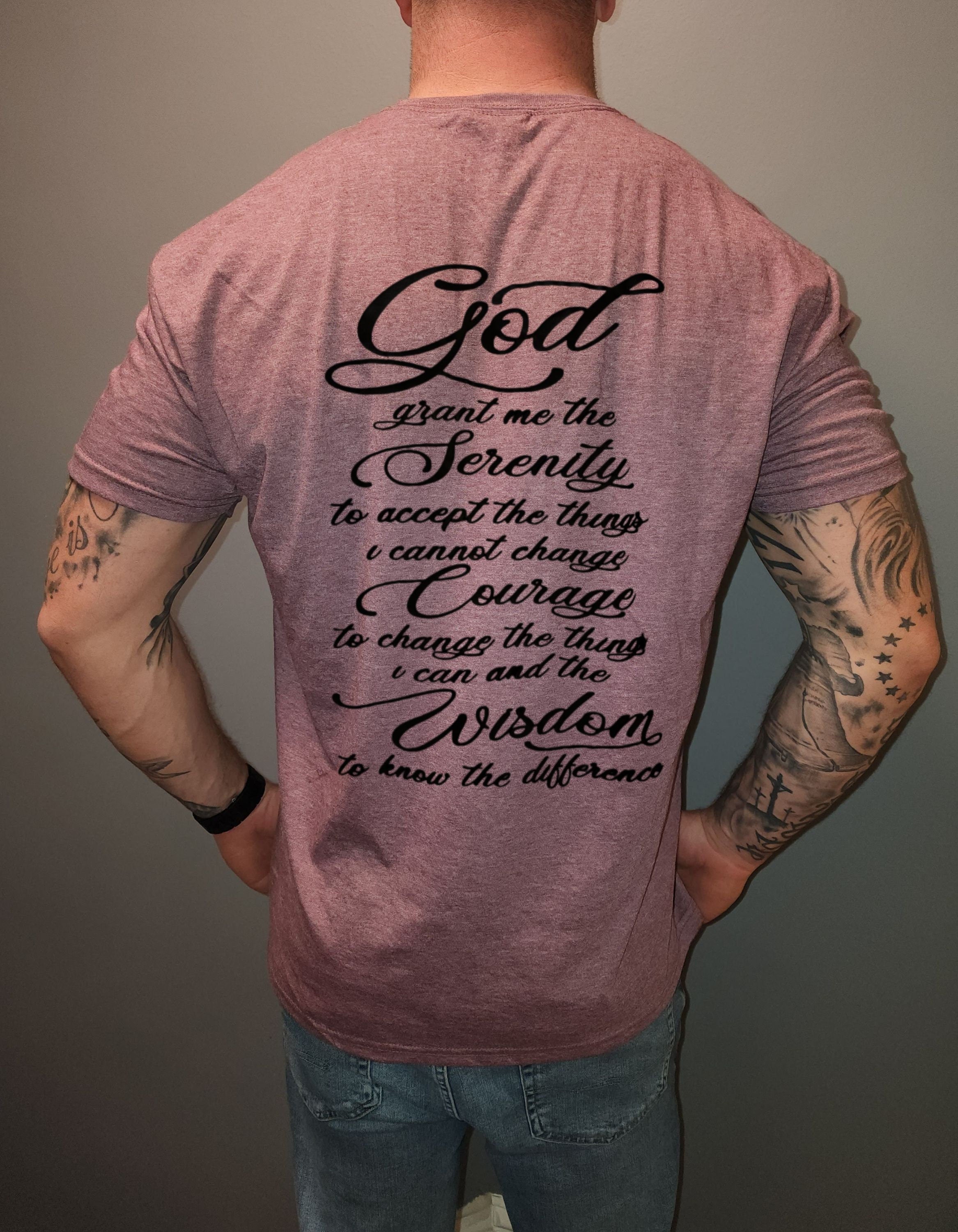 Serenity Prayer Shirt Alcoholics Anonymous Shirt AA Symbol Shirt Powerful Prayer Shirt Gift for Friend Living in Recovery