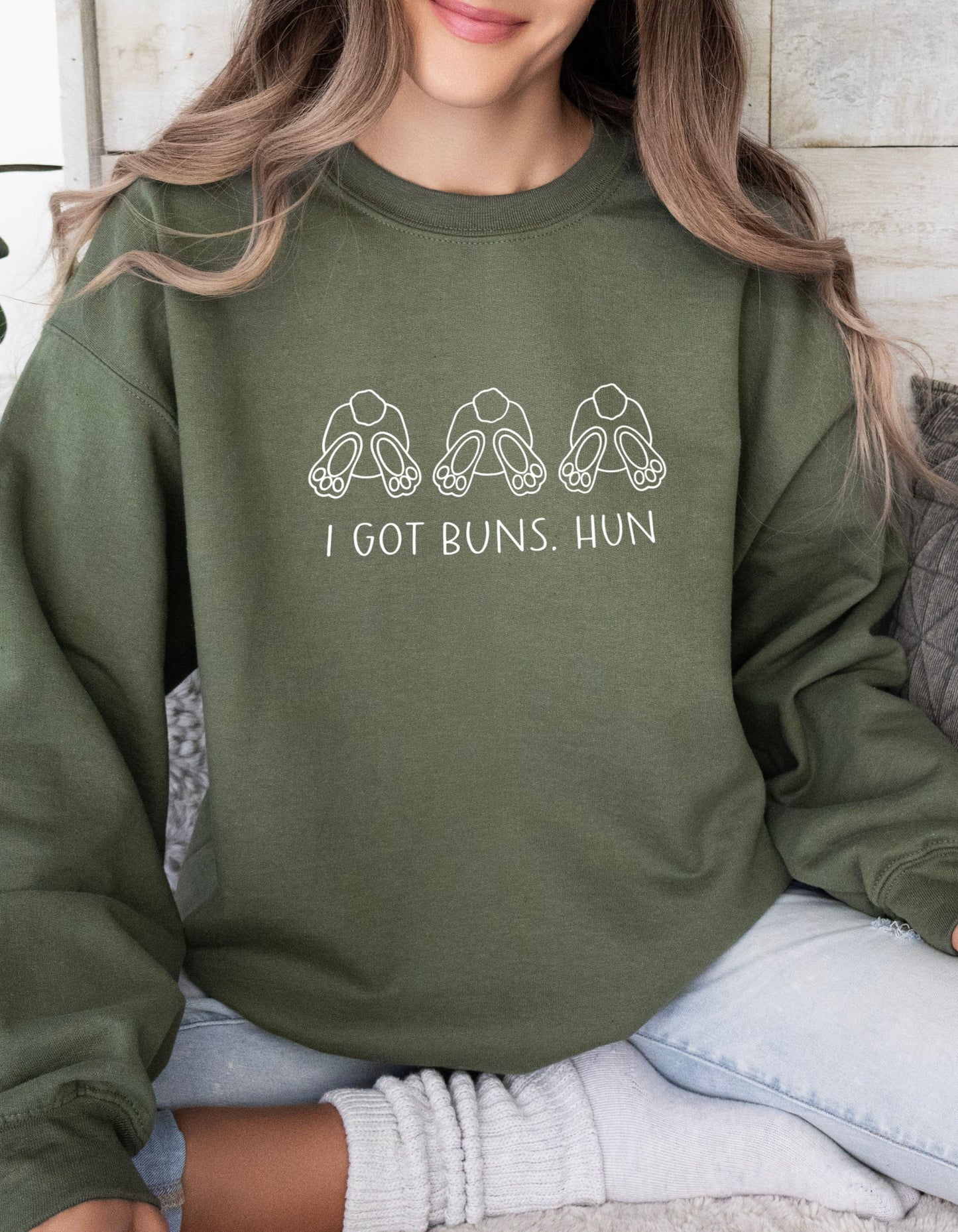 Cute Bunny Shirt Bunny Gift for Women I Got Buns Hun Shirt Gift for Bunny Mama Funny Shirt for Bun Lover Gift for Wife Cute Bunny Shirt