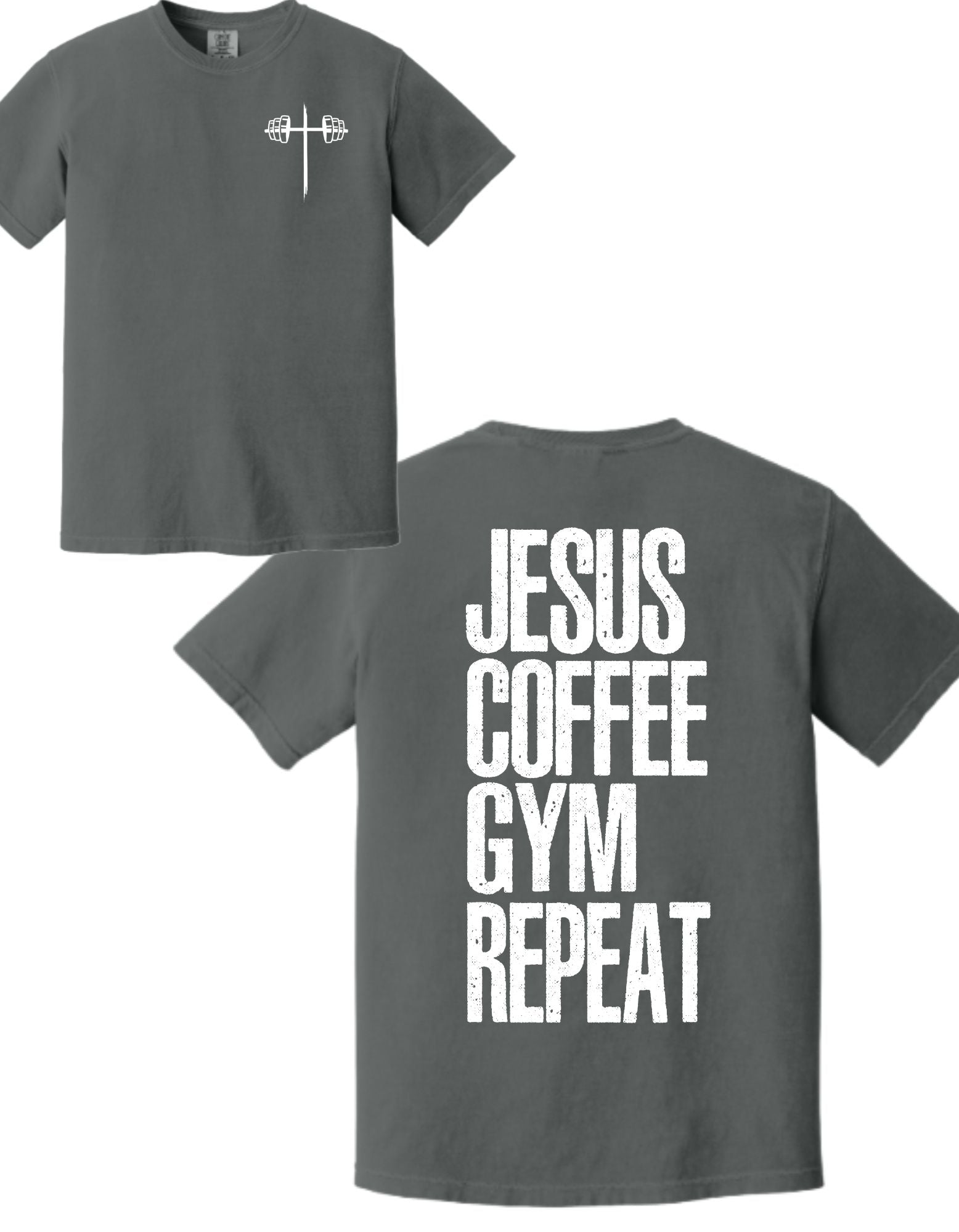Jesus Coffee Gym Repeat Tee