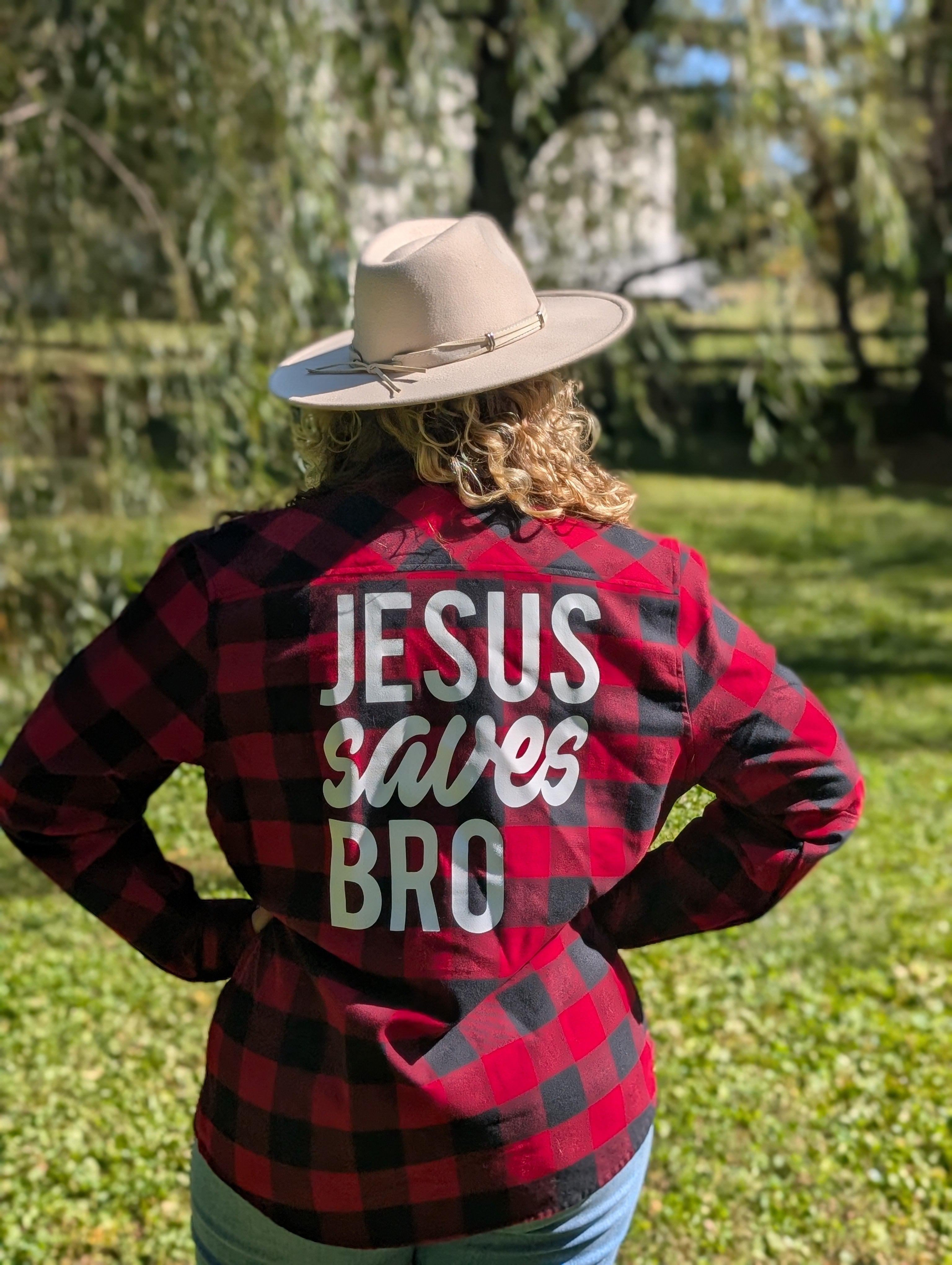 Jesus Saves Bro Flannel