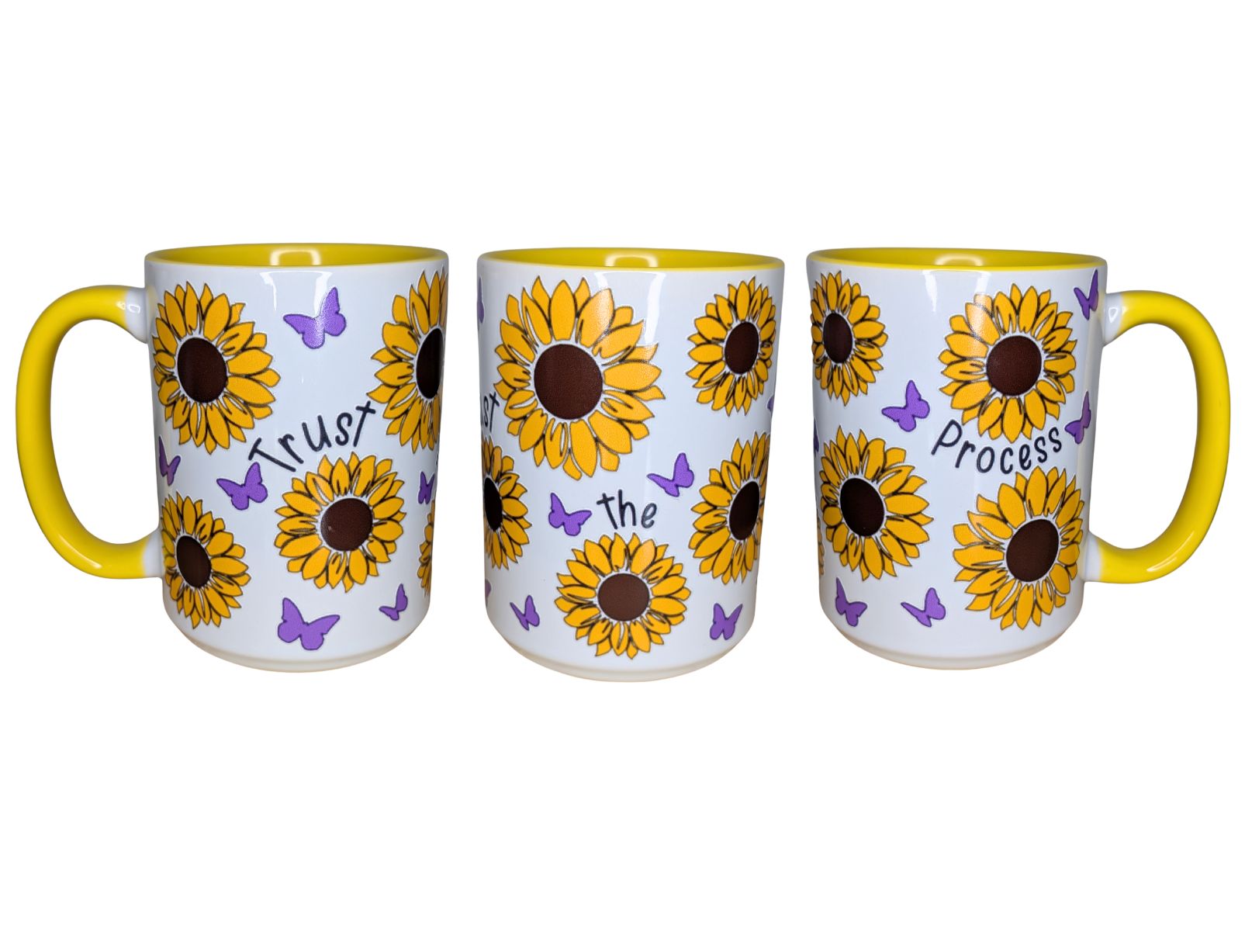 Trust the Process Sunflower Mug 15oz