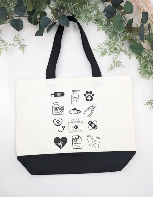 Vet Tech Doodle Tote Bag