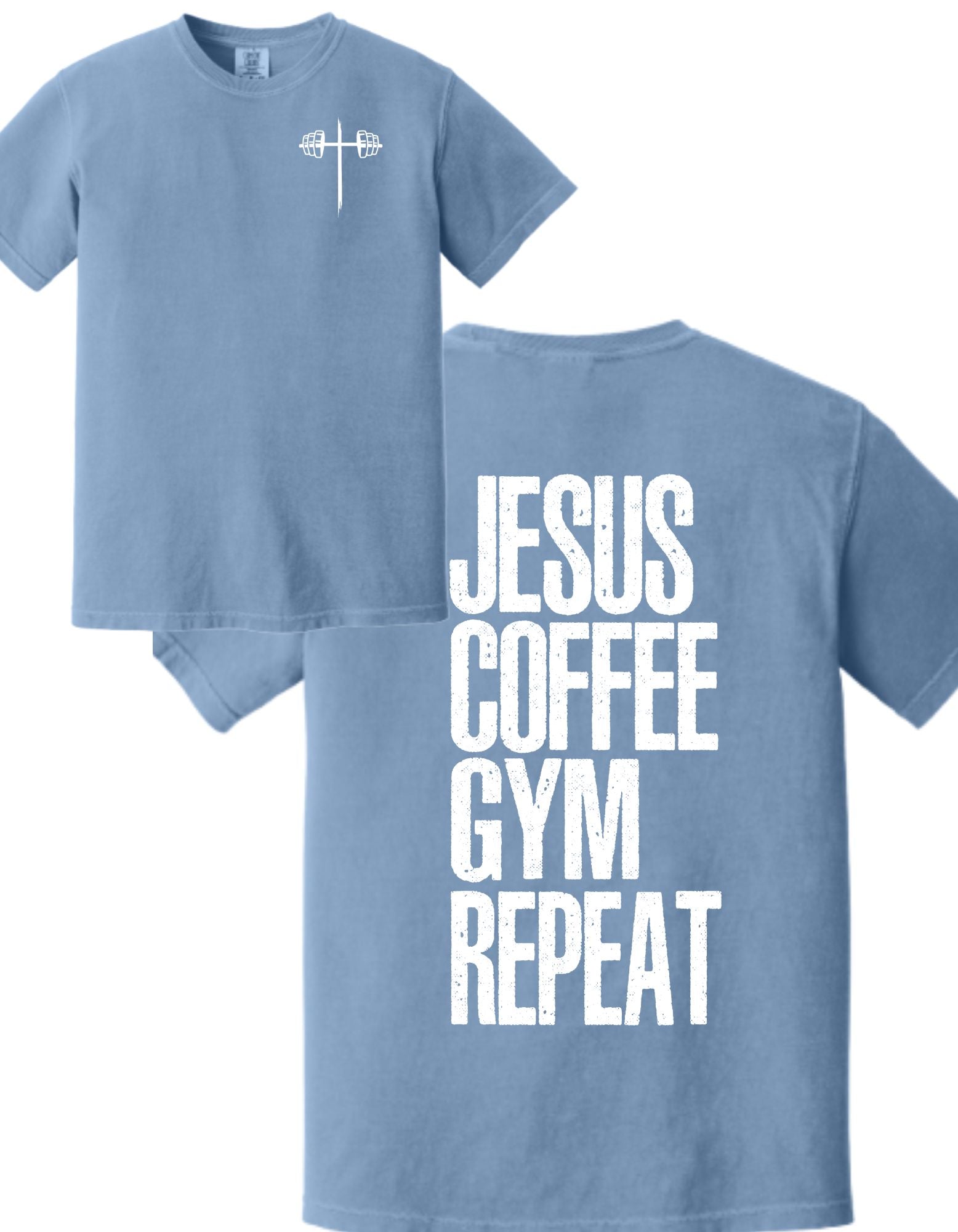 Jesus Coffee Gym Repeat Tee